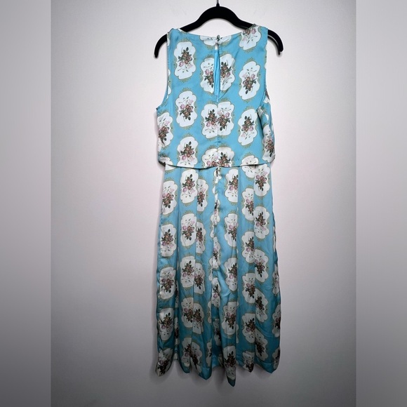 Anthropologie Pankaj & Nidhi Mirror Image Floral Tea Party Midi Dress Size 6 - Picture 13 of 17